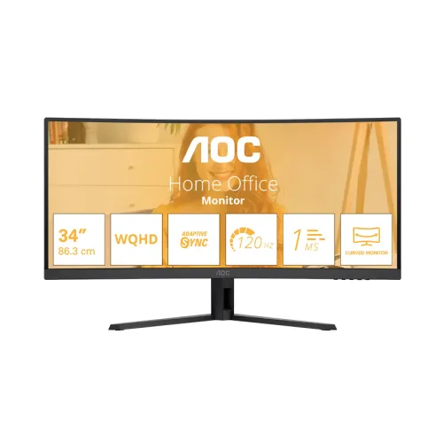 Màn hình AOC CU34B3E | 34 inch | WQHD | VA | cong 1500R | 120Hz | 1ms